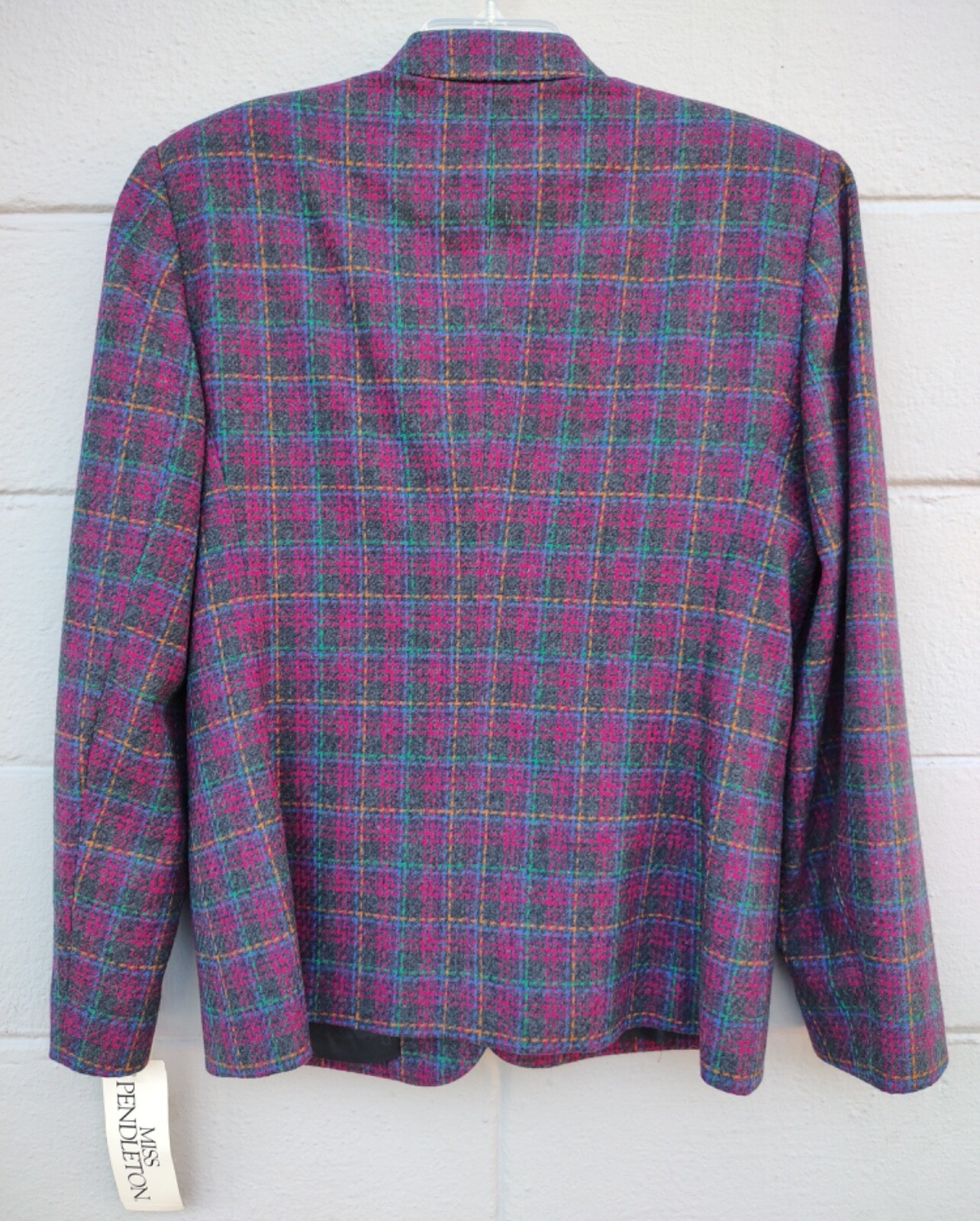 Vintage Miss Pendleton Wool Blazer Jacket Fuchsia… - image 3