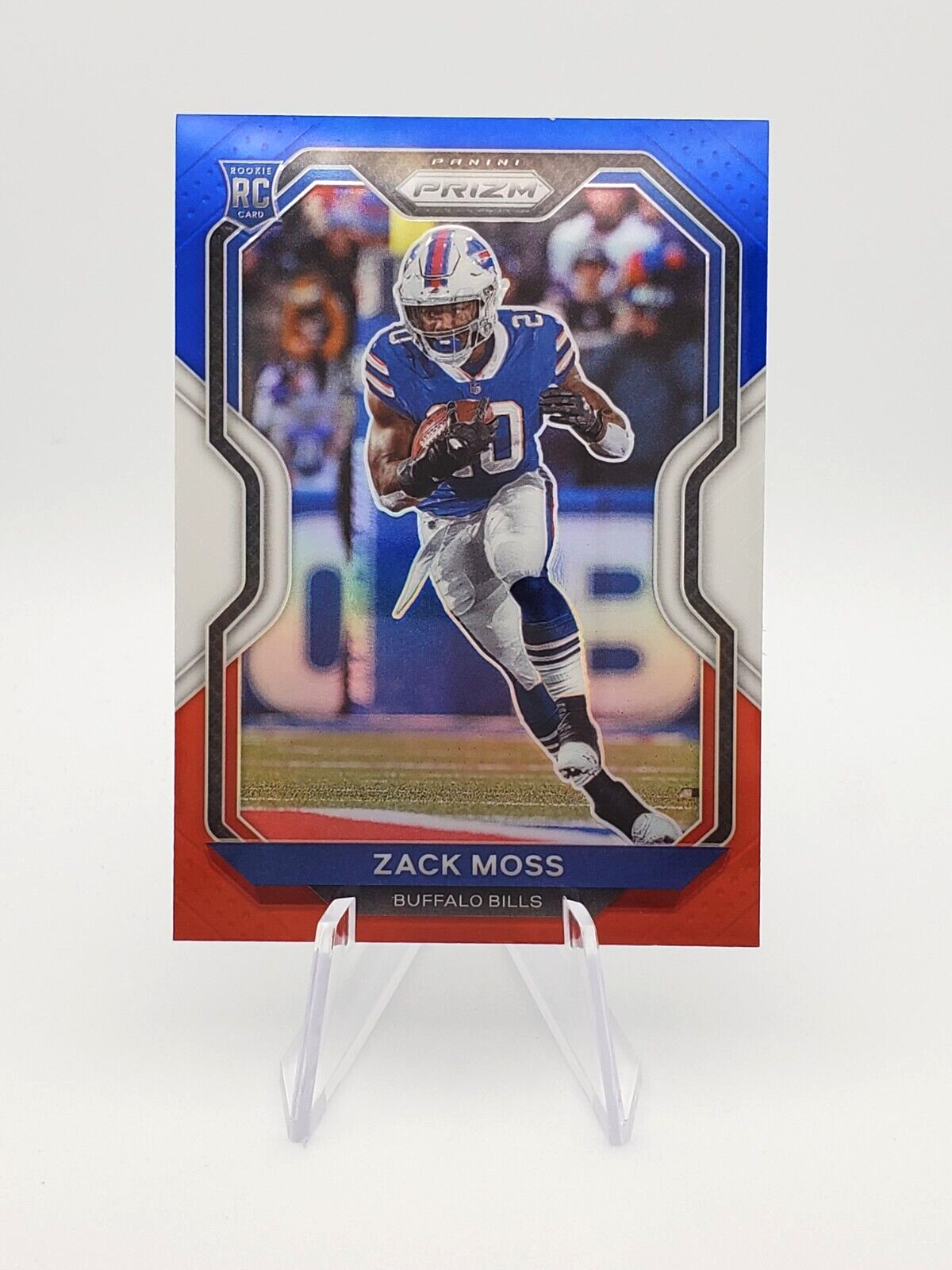 2020 Panini Prizm Red White Blue Prizm #311 Zack Moss Rookie RC