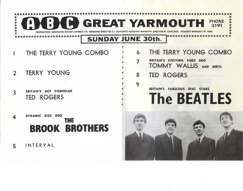 The Beatles Concert Programme ABC Great Yarmouth June 1963 Replica - Picture 2 of 2