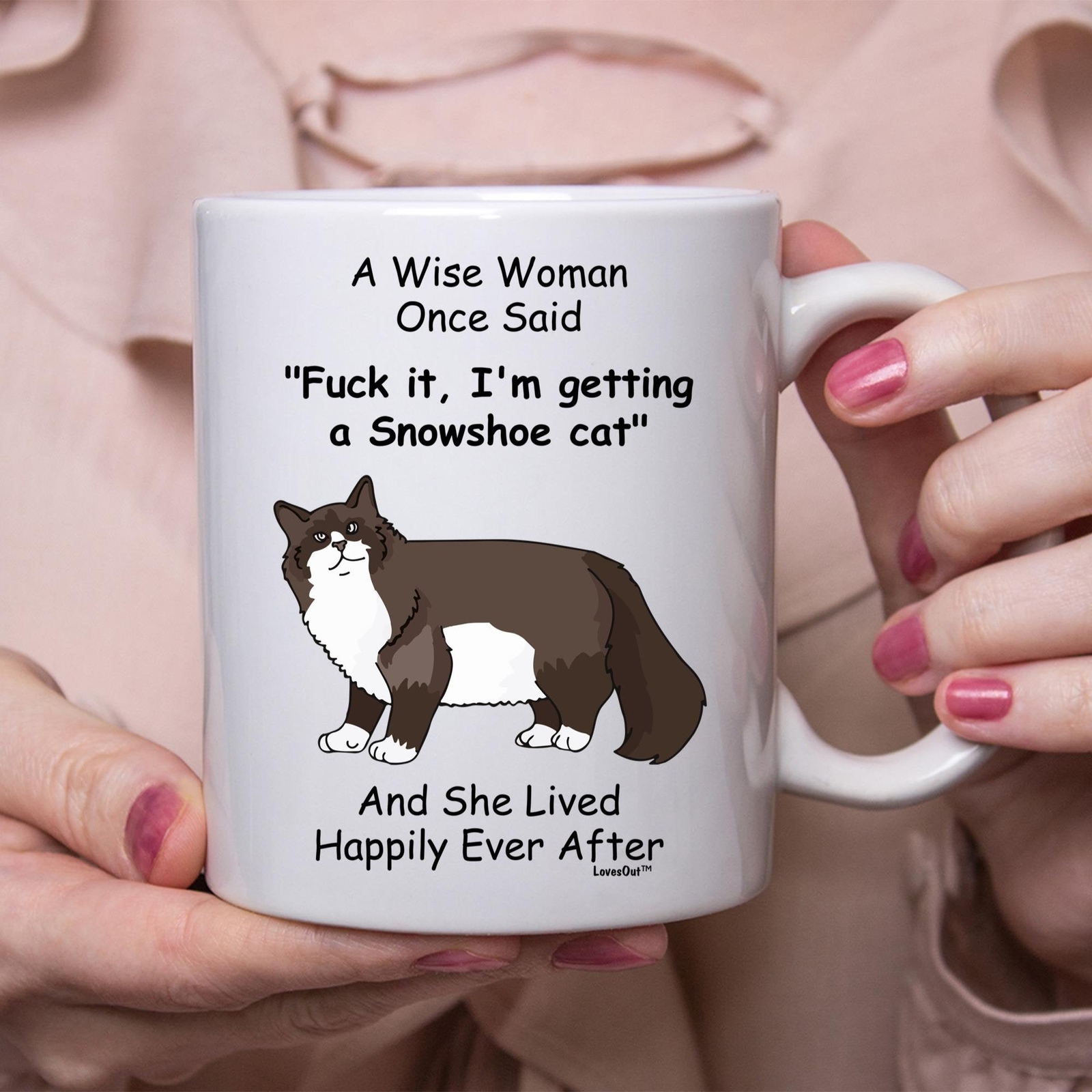 Funny Snowshoe Cat Cute Gift For Women White Coffee Mug Coffee Cup
