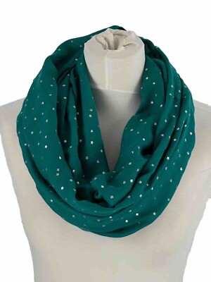 More & More Tuch Loop Schlauchschal Grün Türkis Sterne 100% Polyester NP 29,95 