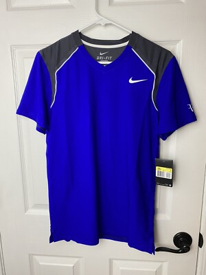 Nike Roger Federer RF 2011 Miami Polo Crew Tennis Shirt Large Rafa