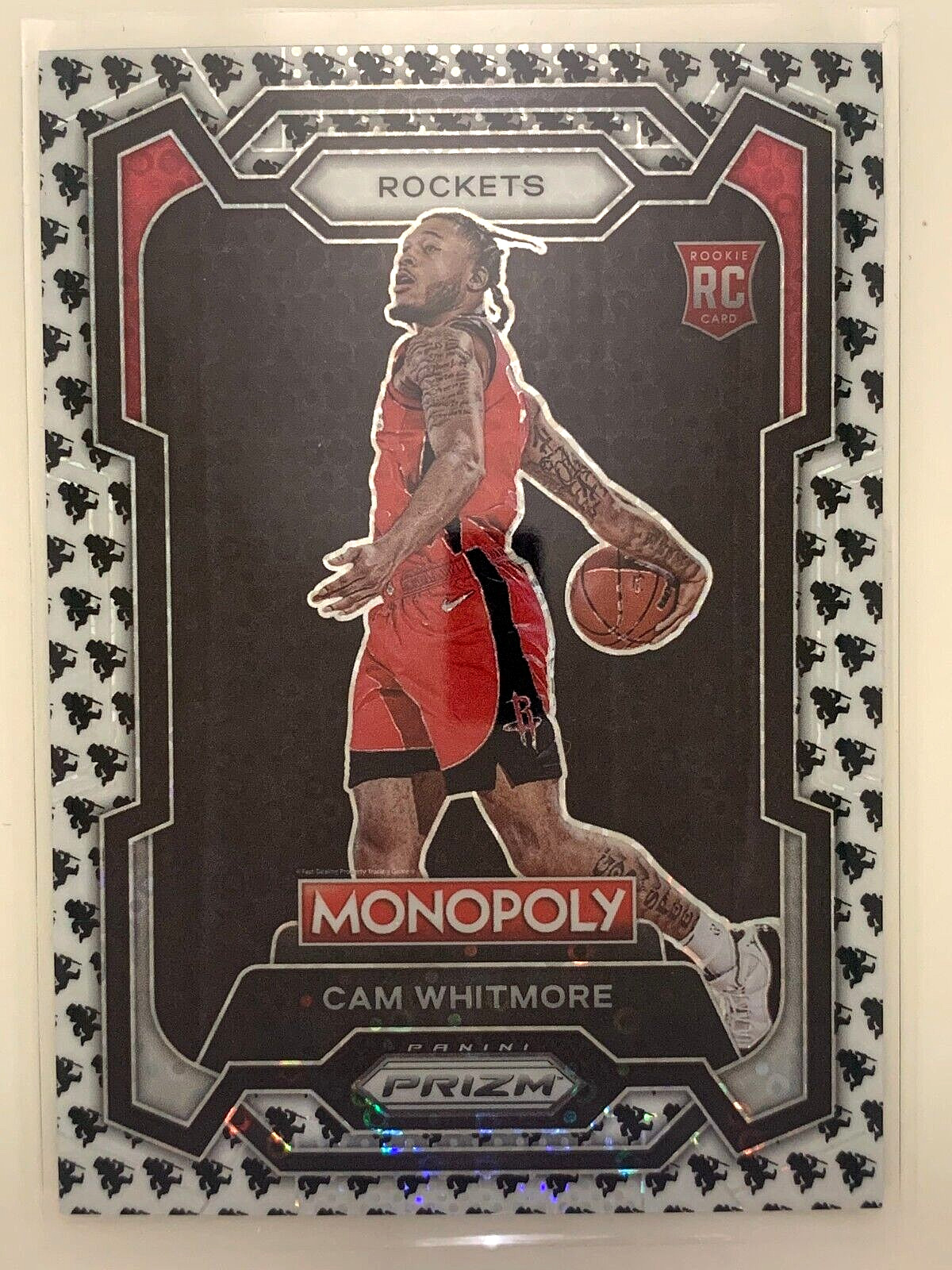 2023-24 Prizm Monopoly Cam Whitmore Monopoly Man Black & White Prizm