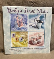Baby's First Year Wall Calendar Customizable Any Year Girl or Boy 80 Stickers