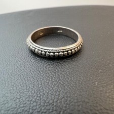 925 sterling silver Beaded ring Band Size 6 In Excellent Condition