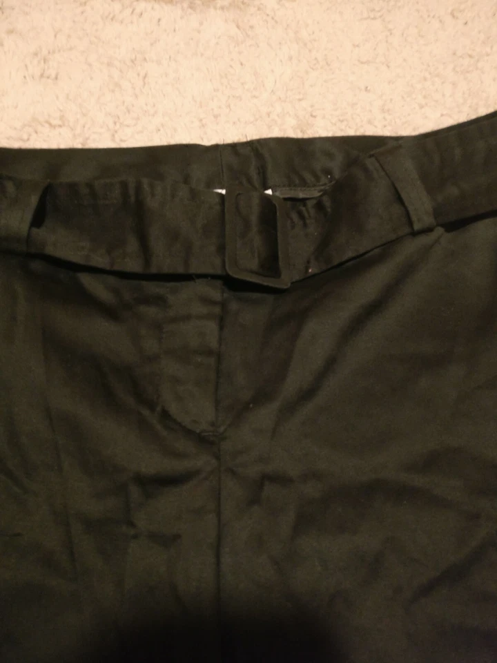 Mini Pantalones Cortos COMPANY by ELLEN TRACY Para Mujer Algodón Negro con Cinturón Talla 10 Nuevos con Etiquetas Foto 3 de 4