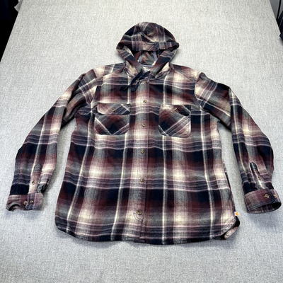 Carhartt Jacket Youth XL 16-18 Plaid Flannel Button Up Hoode