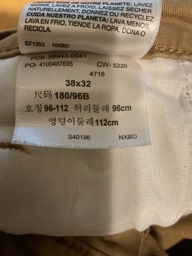 Levi Strauss Signature Mens Athletic Jeans 38X32 Straight Leg 6 Pocket Khaki Tan - Picture 9 of 9