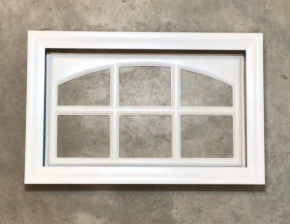 Kit de ventana de puerta de garaje blanco Amarr marco de panel corto insertar parrilla opciones de vidrio Foto 4 de 4