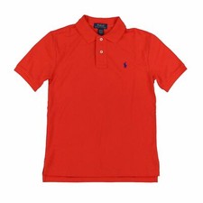 Polo Ralph Lauren Boys Polo Shirt Red Classic Fit Short Sleeve Blue Pony Logo XL