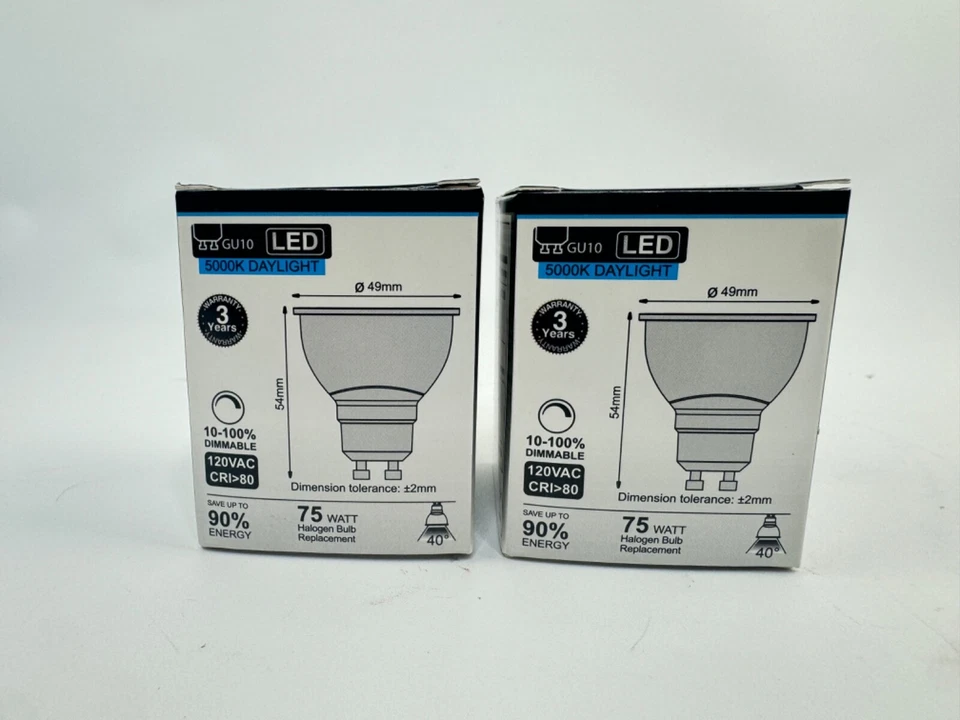 x(2) TORCHSTAR GU10 LED Bulb Dimmable 75W Halogen 5000K Daylight - Image 4 of 4