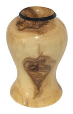 Aspen Wood Hand-Turned Vase Artist Signed 5"