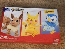 MEGA Pok mon Building Toy Kit, Build  Show with 3 Action Figures