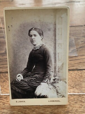 victorian photo -  young lady with a nice dress . d.jones liverpool