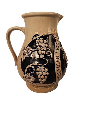 Trink Aus Stein Den Edlen Wein Stoneware Wine Pitcher Jug 7  Germany
