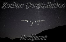 Zodiac All 12 Constellation Necklace Silver color w/ stones 18'' chain you pick