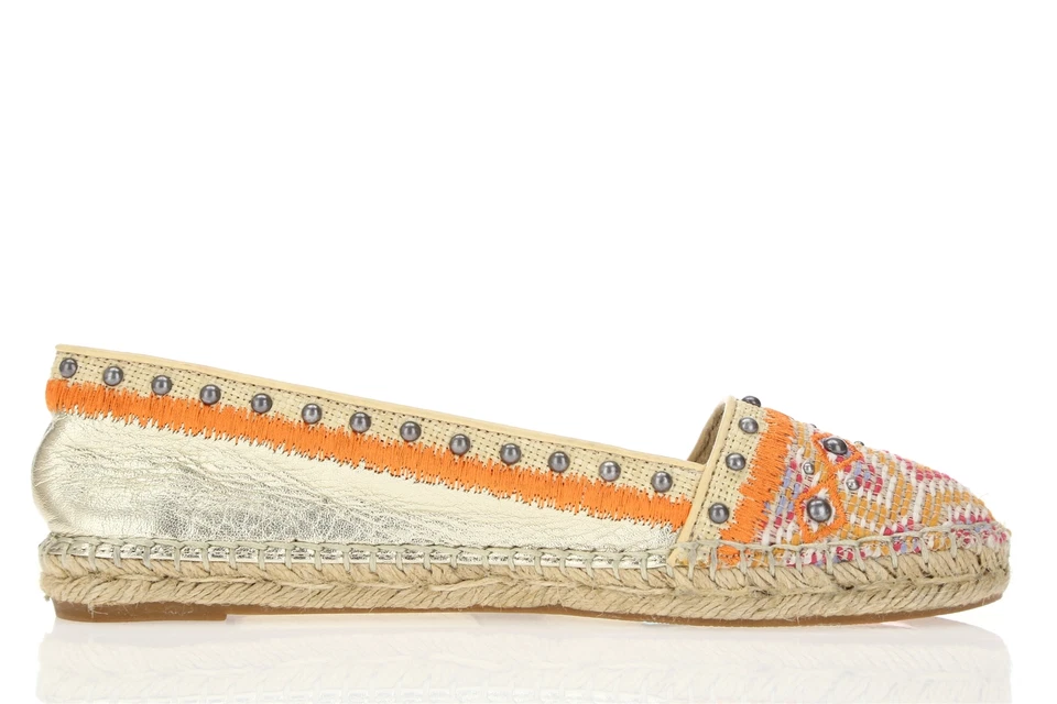 Zapatos planos sin cordones de cuero multicolor House of Harlow 1960 para mujer talla 6 Foto 3 de 4