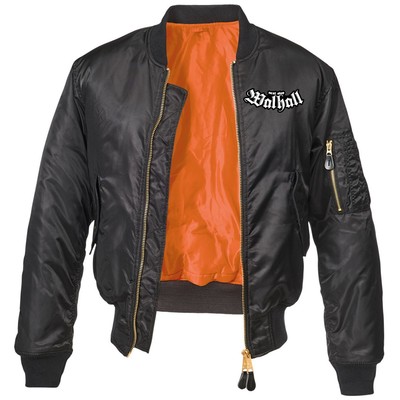 Herren Bomberjacke Pilotenjacke Next Stop Walhall Odin Thor Valhalla Wikinger