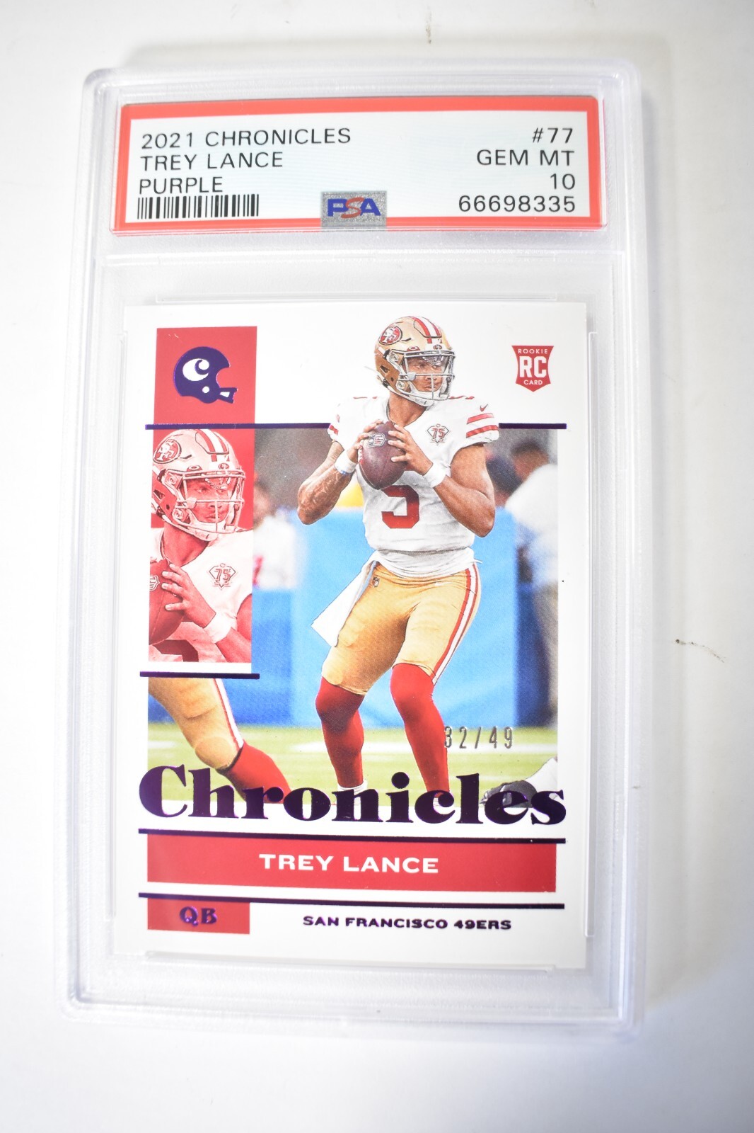 Trey Lance Panini Chronicles #77 Purple