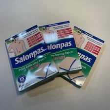 Salonpas Pain Relieving Large Patch - 6 Patches Each - 3 Boxes -Exp Date 03-26