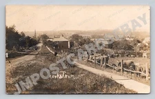 Cookstown Ontario RPPC Birdseye View from Hill Simcoe County
