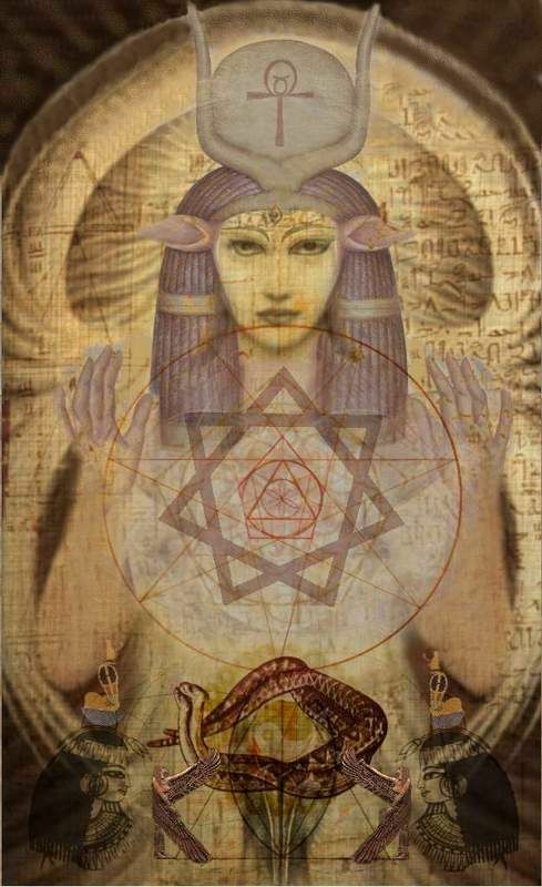 Toile tableaux ésotérisme Egypte antique d'art 50x70 cm impression HD
