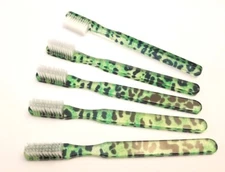 100-PACK Green Leopard FUN Vintage Designer Toothbrush NEW By Alan Stuart New
