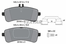 BREMSBELAGSATZ FÜR MERCEDES-BENZ S-KLASSE (W222, V222, X222) - TEXTAR 2516301