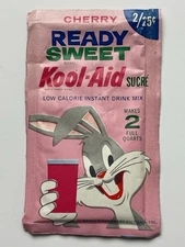 1960’s Bugs Bunny Cherry Kool-aid Pack Full Drink Mix vintage food