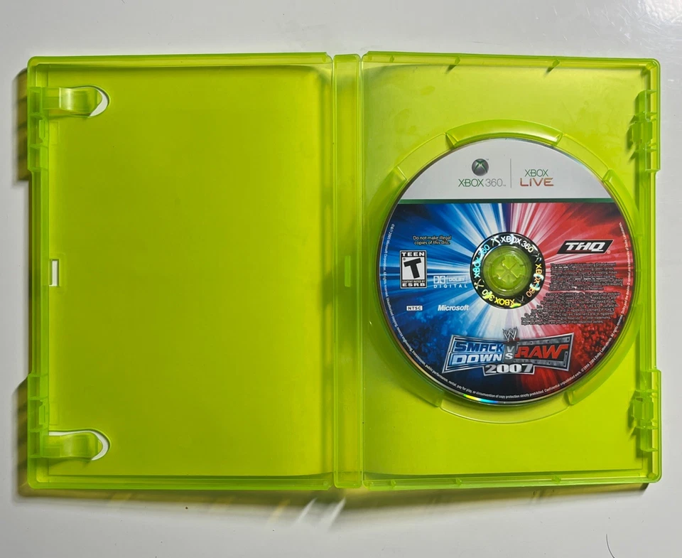 WWE Smackdown Vs Raw 2007 (Microsoft Xbox 360, 2006) No Manual & Tested! - Image 3 of 4