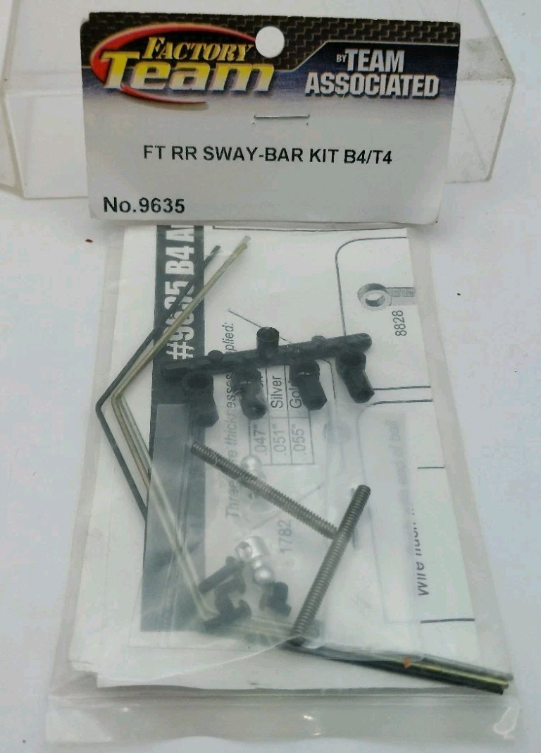 Team Associated 9635 Rear Sway Bar Kit B4 T4 RC Parts Factory Team Rc10b4