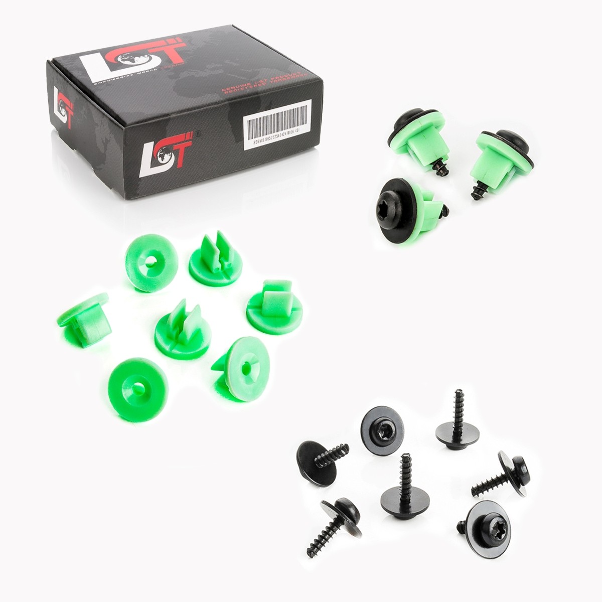 10x Baffle Air Deflector Air Duct Expansion Nuts Screws for FORD KUGA I 1