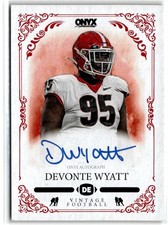 2022 ONYX VINTAGE FOOTBALL DEVONTE WYATT AUTO