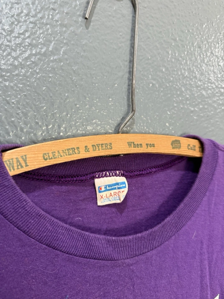 Camiseta de Colección Años 80 Minnesota Vikings Tommy Kramer Púrpura Campeón Azul Bar XL  Foto 2 de 4