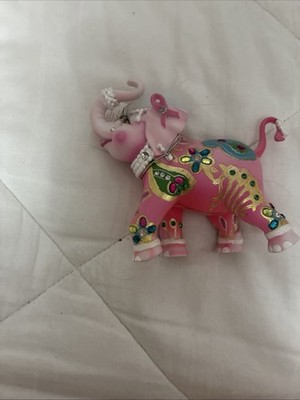 THE HAMILTON COLLECTION PINK ELEPHANT WITH JEWELS
