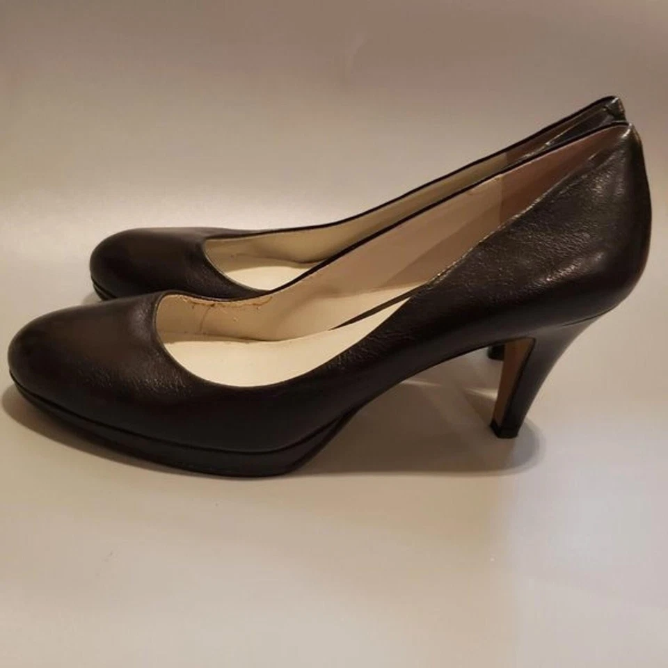 Nuevo Nine West Tacones Clásicos Cuero Negro 9.5 (Bin 2) Foto 4 de 4