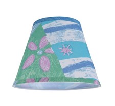 32172A Transitional Hardback Empire Spider Lamp Shade Blue Green Beach Theme 9