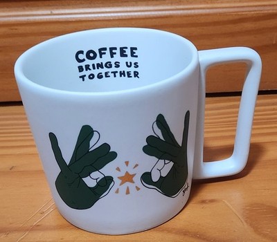 Starbucks 2018 Coffee Brings us Together ASL 12oz Stoneware Mug New no box