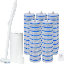 Disposable Toilet Brush  Holder Set with 50 Toilet Bowl Refills for Clorox