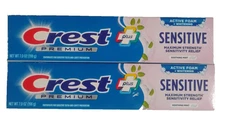 2x Crest Plus 7.0 oz. Each Premium Sensitive Toothpaste Foam & Whitening NEW