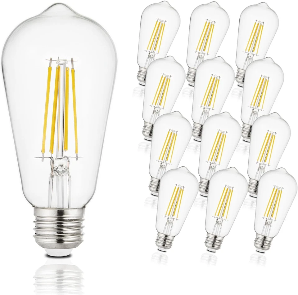 LED Light Bulbs E26: 12-Pack Chandeleir Lights Bulb 6W Equivalent 60W Incande... - Image 4 of 4