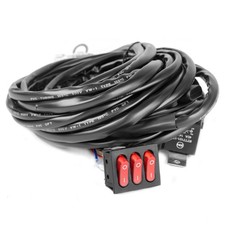 LED Light Bar Wiring Harness Kit 12AWG Heavy Duty 12V 4Pin Rocker Switch Lase...
