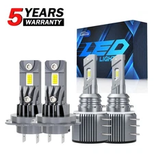 FOR Jaguar XE 2017 2018-2019 4pcs LED Headlight Kit H15 High Beam + H7 Low Beam