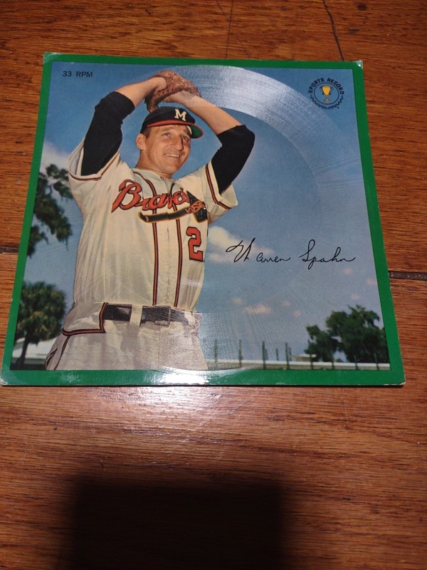1962 Auravision Warren Spahn Vintage MLB Baseball Record