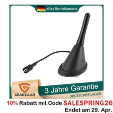 Auto KFZ Kurz Stab Dach Antenne + Raku 2 Sockel für Opel, Mitsubishi 5,8cm AM&FM
