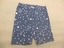 Hanna Andersson Size 8 Girls Blue 100 Organic Cotton Knitted Pajama Shorts 307
