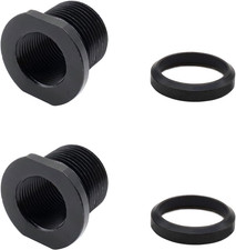 Thread Protector, 1/2 X 28 Convert to 5/8X24 with Crush Washer Steel 2 Pack 