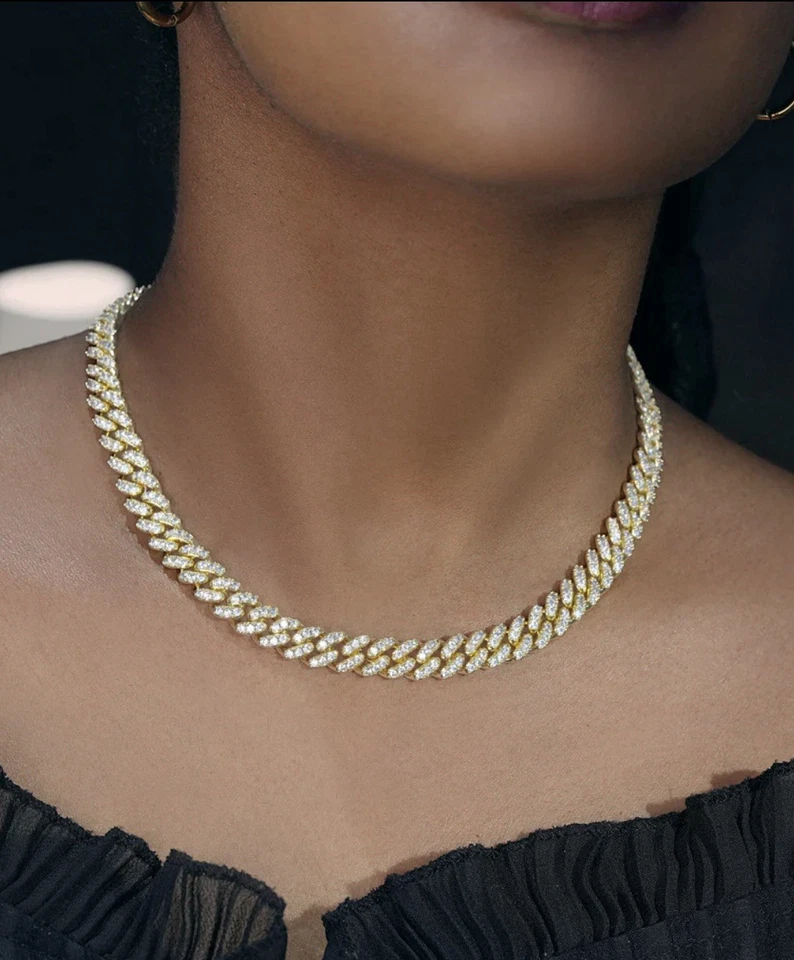 8 ММ ICED КУБИНСКИЙ ССЫЛКА В 18K ЗОЛОТО - Изображение 3 из 3