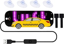 LED Light for Car, Sign Car Windshield, Taxi Decal Style B  Pink