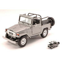 Toyota FJ40 Open 1974 Silver 1:24 Motormax Auto Stradali -D- Neues Modell